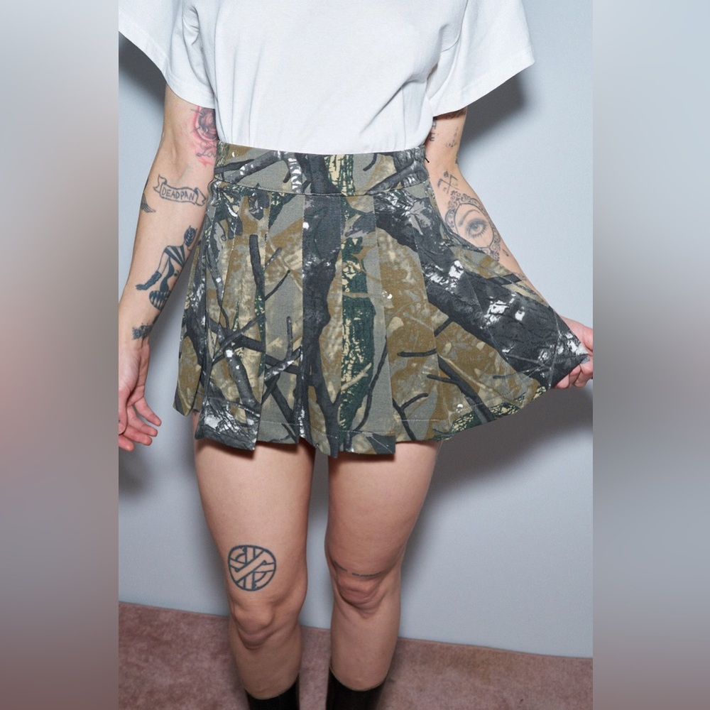XXS Fashion Brand Company Forest Camo Micro Mini Skirt